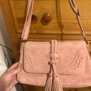 Pink Braided Tassel Women's Bag